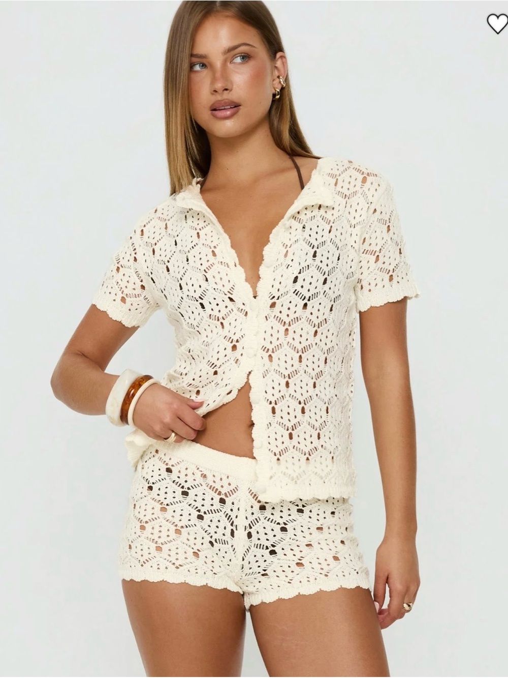 Princess Polly: Womens 0: Crochet Crème/White: Perfect condition: 🤍